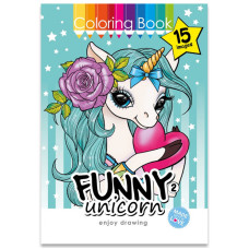 Раскраска Funny unicorn 2 210х297 8 листов 22175