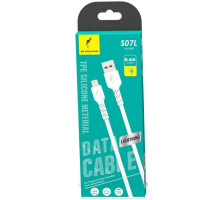 Кабель SkyDolphin S07L TPE High Elastic Line USB - Lightning 2.4A 1 м White (USB-000593)