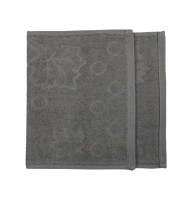 Салфетка махровая жаккардовая GM Textile серая 25*45 см