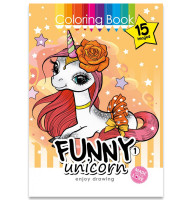 Раскраска Funny unicorn 210х297 8 листов 22174