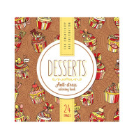 Раскраска-антистресс Desserts 200х200 мм 12 листов 19175
