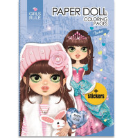 Раскраска с наклейками Paper doll Isabel 210х297 мм 8 листов 23267