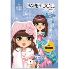 Раскраска с наклейками Paper doll Isabel 210х297 мм 8 листов 23267