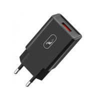 Мережевий зарядний пристрій SkyDolphin SC36 1 USB 2.4A чорний (MZP-000173)