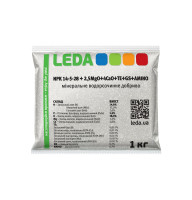 Удобрение Leda NPK 14-5-28 +2,5MgO+4CaO+TE+GS+AMINO 1 кг