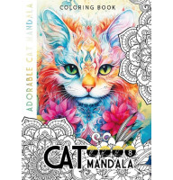 Раскраска 297х210 мм 8 листов Cat mandala 23372