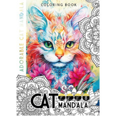 Розмальовка 297х210 мм 8 листів Cat mandala 23372