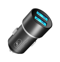 Автомобильное зарядное устройство Sky Dolphin SZ02 Aluminium 2USB 2.4A Black (AZP-000074)