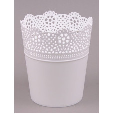Кашпо Lace 15,5 см 1 л біле