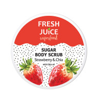 Скраб для тела сахарный Fresh Juice Strawberry & Сhia 225 мл