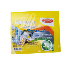 Салфетки вискозные 30*36 см Vivat 3 шт