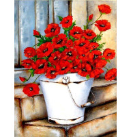 Алмазная мозаика Маки красные 20*30 см