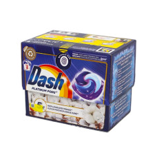 Гель-капсулы для стирки Dash Platinum Pods Cotton Freshness универсальные 14 шт