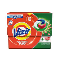 Гель-капсулы для стирки против пятен Vizir Platinum Pods Fairy Effect 16 шт