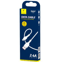 Кабель SkyDolphin S66V USB - micro USB 2.4A 1 м White