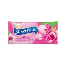 Влажные салфетки SuperFresh Flower 15 шт