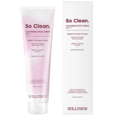 Крем для ежедневного очищения кожи лица Hollyskin So Clean с экстрактом камелии и рисом 100 г