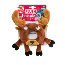 Игрушка для собак Лось с пищалкой GiGwi Plush, текстиль, резина, 19 см