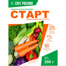 Водорастворимое удобрение старт весна-лето NPK 20-20-20 200 г