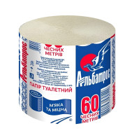 Туалетний папір Альбатрос макулатурний 60 м