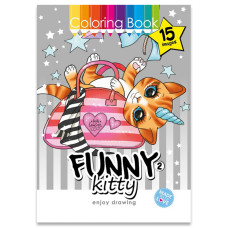 Раскраска Funny kitty 2 210х297 8 листов 22179