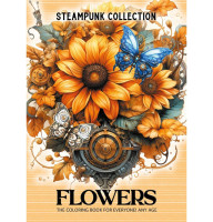 Раскраска Steampunk collection Flowers 297х210 мм 8 листов 24007