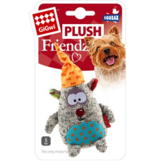 Игрушка для собак Медведь с пищалкой GiGwi Plush, текстиль, 10 см