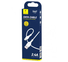 Кабель SkyDolphin S66T USB - USB Type-C 2.4A 1 м White