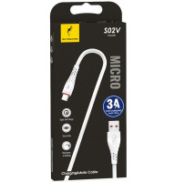 Кабель SkyDolphin S02V Fast Charging USB-micro USB 3A 1 м White (USB-000590)