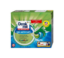 Капсулы для стирки белых вещей 3 в 1 Denkmit Aktiv Caps 22 шт