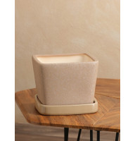 Вазон Квадрат 6,5 л шовк капучіно