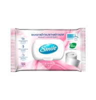 Влажная туалетная бумага с клапаном Smile Sensitive 44 шт