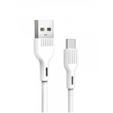 Кабель SkyDolphin S03T Frost Line USB-Type-C 3A 1 м White (USB-000419)
