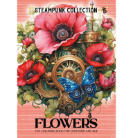 Раскраска Steampunk collection Flowers 297х210 мм 8 листов 24006