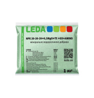 Удобрение Leda NPK 20-20-20 +0,5MgO+ТЕ +GS+AMINO 1 кг