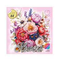Раскраска Flowers 200х200 мм 8 листов 24168