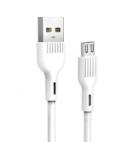 Кабель SkyDolphin S03V Frost Line USB - micro USB 3A 1 м White (USB-000421)