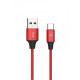 Кабель SkyDolphin S55T Neylon USB - Type-C 2.4A 1 м Red (USB-000437)