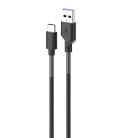 Кабель SkyDolphin S27T Spring Anti-Brake USB - USB Type-C 2.4A 1 м Black (USB-000611)