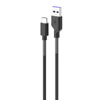 Кабель SkyDolphin S27T Spring Anti-Brake USB - USB Type-C 2.4A 1 м Black (USB-000611)