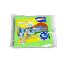 Салфетки вискозные 30*36 см Vivat салатовые 5 шт