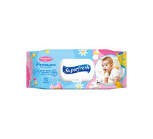 Серветки вологі SuperFresh Дитячі з клапаном 72 шт