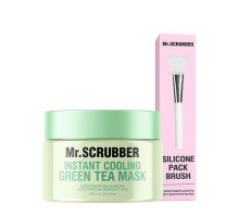 Охлаждающая маска для лица Mr.SCRUBBER Instant Cooling Green Tea Mask с экстрактом зеленого чая 250 мл + силиконовый шпатель