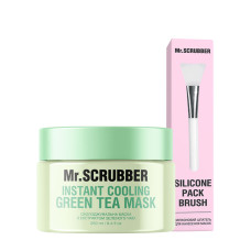 Охлаждающая маска для лица Mr.SCRUBBER Instant Cooling Green Tea Mask с экстрактом зеленого чая 250 мл + силиконовый шпатель