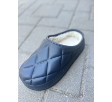 Сабо женские утеплённые графитовые, р. 36/37