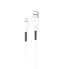 Кабель SkyDolphin S27L Spring Anti-Brake USB - Lightning 2.4A 1 м White (USB-000608)
