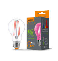 Фітолампа LED VIDEX Filament A60FF 08W E27 1200K