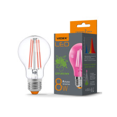 Фитолампа LED VIDEX Filament A60FF 08W E27 1200K