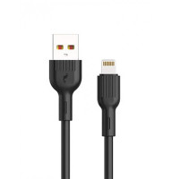 Кабель SkyDolphin S03L Frost Line USB-Lightning 3A 1 м Black (USB-000416)