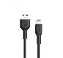 Кабель SkyDolphin S03L Frost Line USB-Lightning 3A 1 м Black (USB-000416)